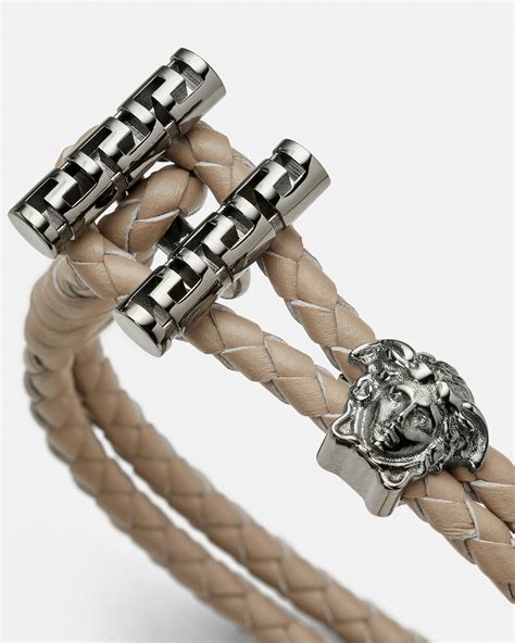 bracciale versace uomo medusa|medusa braided leather bracelet.